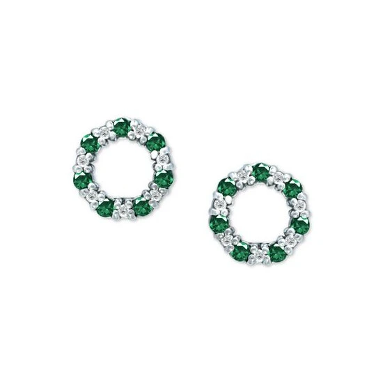 Budget 🛒 Giani Bernini Lab-Created Ruby (1/2 Ct. T.w.) & Cubic Zirconia Circle Stud Earrings In Sterling Silver (Also In Lab-Created Green Quartz), Created For Macy's ❤️ 3 Budget 🛒 Giani Bernini Lab-Created Ruby (1/2 Ct. T.w.) & Cubic Zirconia Circle Stud Earrings In Sterling Silver (Also In Lab-Created Green Quartz), Created For Macy's ❤️ - Image 3