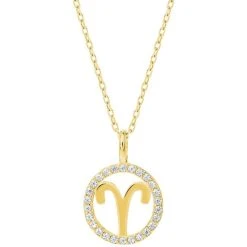 Discount ✔️ Giani Bernini Cubic Zirconia Zodiac Halo 18 Pendant Necklace In 18k Gold-Plated Sterling Silver, Created For Macy's Virgo ✔️