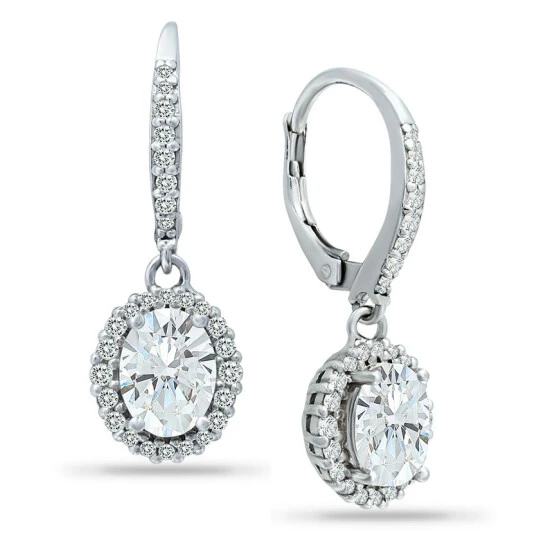 Brand new ✨ Giani Bernini Cubic Zirconia Halo Drop Earrings In Sterling Silver, Created For Macy's ❤️ 1 Brand new ✨ Giani Bernini Cubic Zirconia Halo Drop Earrings In Sterling Silver, Created For Macy's ❤️