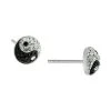 New 🛒 Giani Bernini Crystal Yin Yang Stud Earrings In Sterling Silver, Created For Macy's 🎉