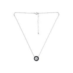 Brand new 😉 Giani Bernini Cubic Zirconia & Enamel Circle Pendant Necklace In Sterling Silver, 16 + 2 Extender, Created For Macy's Black 👏 -Giani Bernini Shop unnamed file 2108