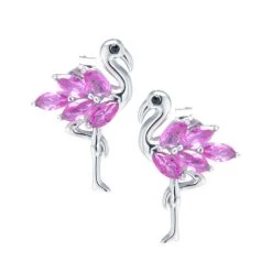 Wholesale 😀 Giani Bernini Pink Cubic Zirconia Flamingo Earrings In Sterling Silver 👍