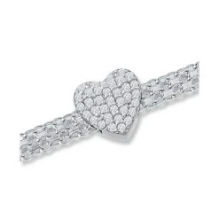 Coupon 😍 Giani Bernini Cubic Zirconia Heart Bismark Chain Bracelet, Created For Macy's White 🔔 -Giani Bernini Shop unnamed file 2145