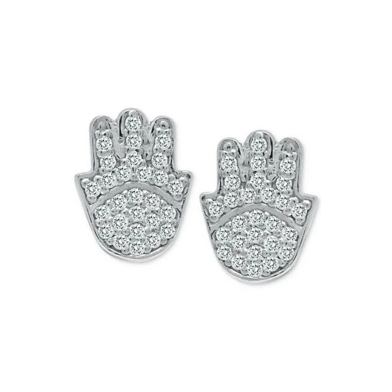 Hot Sale ๐ Giani Bernini Cubic Zirconia Hamsa Hand Stud Earrings In Sterling Silver, Created For Macy's ๐ฏ 3 Hot Sale ๐ Giani Bernini Cubic Zirconia Hamsa Hand Stud Earrings In Sterling Silver, Created For Macy's ๐ฏ - Image 3