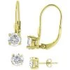 Cheapest ❤️ Giani Bernini Cubic Zirconia Solitaire Leverback & Stud Earrings In 18k Gold-Plated Sterling Silver, Created For Macy's Gold Over Silver 🧨