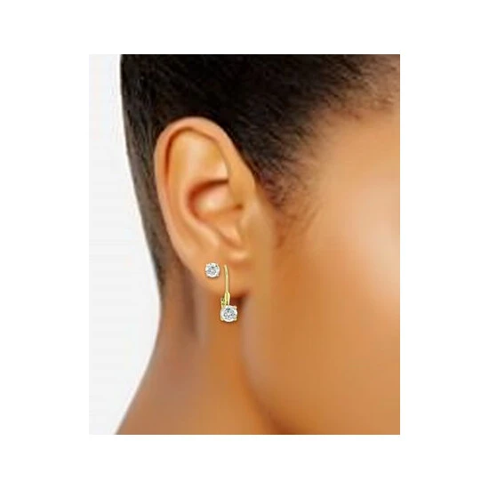 Cheapest ❤️ Giani Bernini Cubic Zirconia Solitaire Leverback & Stud Earrings In 18k Gold-Plated Sterling Silver, Created For Macy's Gold Over Silver 🧨 2 Cheapest ❤️ Giani Bernini Cubic Zirconia Solitaire Leverback & Stud Earrings In 18k Gold-Plated Sterling Silver, Created For Macy's Gold Over Silver 🧨 - Image 2