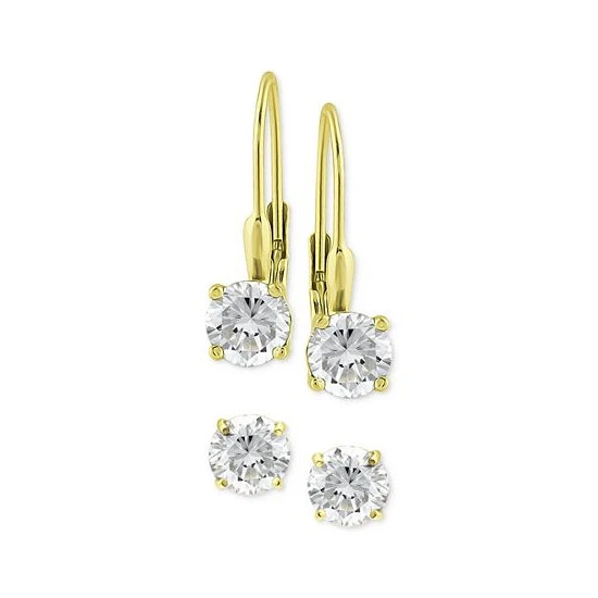 Cheapest ❤️ Giani Bernini Cubic Zirconia Solitaire Leverback & Stud Earrings In 18k Gold-Plated Sterling Silver, Created For Macy's Gold Over Silver 🧨 3 Cheapest ❤️ Giani Bernini Cubic Zirconia Solitaire Leverback & Stud Earrings In 18k Gold-Plated Sterling Silver, Created For Macy's Gold Over Silver 🧨 - Image 3