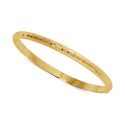 New 👏 Giani Bernini Patterned Bangle Bracelet, Created For Macy's Gold Over Silver 😀
