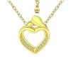 Hot Sale ❤️ Giani Bernini Cubic Zirconia Mother & Child Heart Pendant Necklace In 18k Gold-Plated Sterling Silver And Sterling Silver, 16 + 2 Extender, Created For Macy's ✨