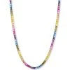 Cheap 🌟 Giani Bernini Multicolor Cubic Zirconia 18 Collar Necklace In Sterling Silver, Created For Macy's 😀