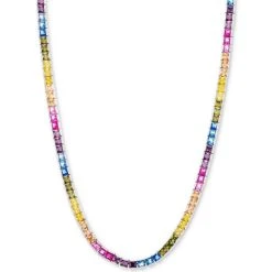 Cheap ๐ Giani Bernini Multicolor Cubic Zirconia 18 Collar Necklace In Sterling Silver, Created For Macy's ๐