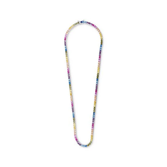 Cheap 🌟 Giani Bernini Multicolor Cubic Zirconia 18 Collar Necklace In Sterling Silver, Created For Macy's 😀 2 Cheap 🌟 Giani Bernini Multicolor Cubic Zirconia 18 Collar Necklace In Sterling Silver, Created For Macy's 😀 - Image 2