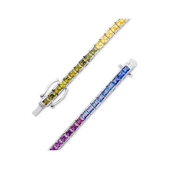 Cheap 🌟 Giani Bernini Multicolor Cubic Zirconia 18 Collar Necklace In Sterling Silver, Created For Macy's 😀 3 Cheap 🌟 Giani Bernini Multicolor Cubic Zirconia 18 Collar Necklace In Sterling Silver, Created For Macy's 😀 - Image 3