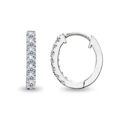 Budget ๐ฅฐ Giani Bernini Cubic Zirconia Oval Huggie Hoop Earrings In Sterling Silver ๐