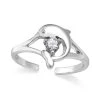 Coupon 🧨 Giani Bernini B. Brilliant Cubic Zirconia Dolphin Toe Ring In Sterling Silver (1/10 Ct. T.w.) ⌛