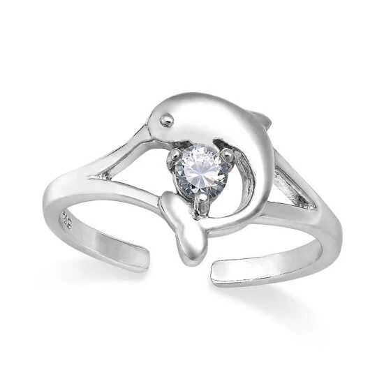 Coupon ๐งจ Giani Bernini B. Brilliant Cubic Zirconia Dolphin Toe Ring In Sterling Silver (1/10 Ct. T.w.) โ 1 Coupon ๐งจ Giani Bernini B. Brilliant Cubic Zirconia Dolphin Toe Ring In Sterling Silver (1/10 Ct. T.w.) โ