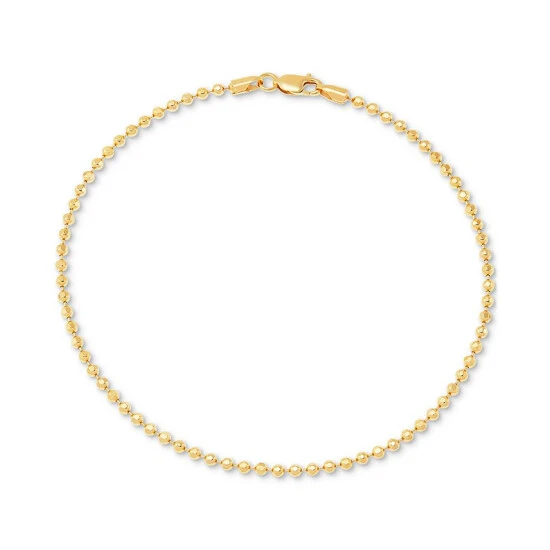 Budget 🧨 Giani Bernini Beaded Link Ankle Bracelet In 18k Gold-Plated Sterling Silver, Created For Macy's Gold Over Silver ✔️ 1 Budget 🧨 Giani Bernini Beaded Link Ankle Bracelet In 18k Gold-Plated Sterling Silver, Created For Macy's Gold Over Silver ✔️