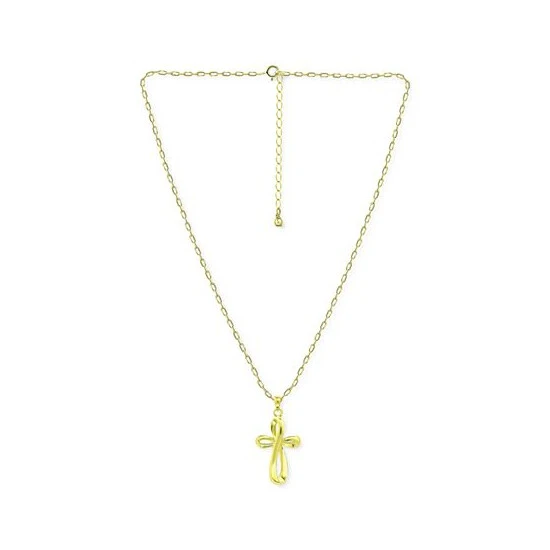 Outlet ✔️ Giani Bernini Infinity Cross Pendant Necklace, 16 + 2 Extender, Created For Macy's Gold Over Silver ✔️ 3 Outlet ✔️ Giani Bernini Infinity Cross Pendant Necklace, 16 + 2 Extender, Created For Macy's Gold Over Silver ✔️ - Image 3