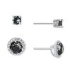 Discount 🧨 Giani Bernini 2-Pc. Set Crystal & Cubic Zirconia Solitaire & Halo Stud Earrings, Created For Macy's Blue 🔔