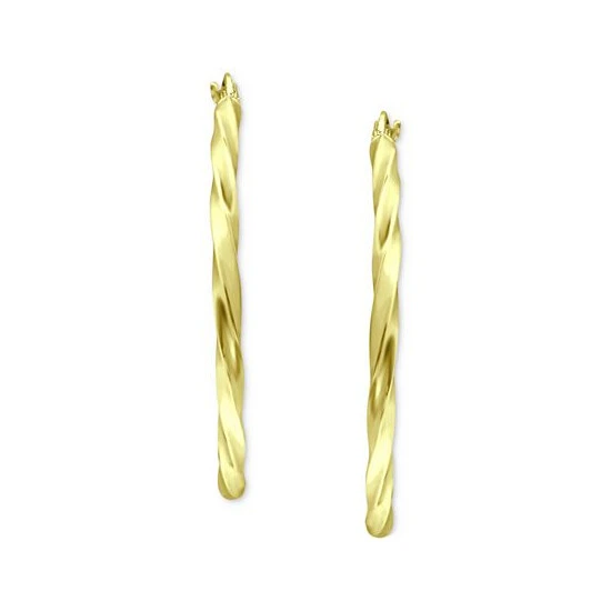 Deals ⌛ Giani Bernini Large Twist Hoop Earrings In 18k Gold-Plated Sterling Silver, 2-3/8, Created For Macy's Gold Over Silver ✨ 3 Deals ⌛ Giani Bernini Large Twist Hoop Earrings In 18k Gold-Plated Sterling Silver, 2-3/8, Created For Macy's Gold Over Silver ✨ - Image 3