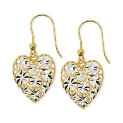 Brand new ✔️ Giani Bernini Openwork Filigree Heart Drop Earrings In Sterling Silver & 18k Gold-Plate, Created For Macy's Gold Over Silver 😉