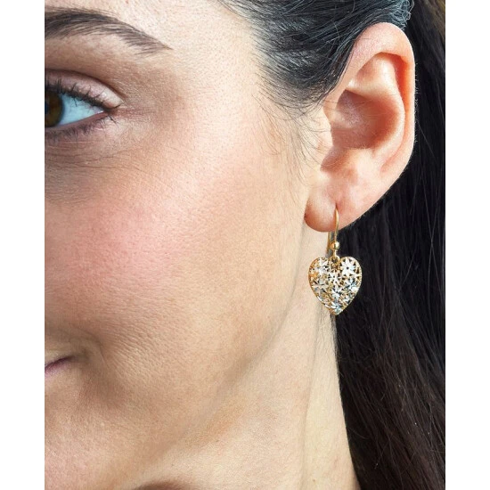 Brand new โ๏ธ Giani Bernini Openwork Filigree Heart Drop Earrings In Sterling Silver & 18k Gold-Plate, Created For Macy's Gold Over Silver ๐ 2 Brand new โ๏ธ Giani Bernini Openwork Filigree Heart Drop Earrings In Sterling Silver & 18k Gold-Plate, Created For Macy's Gold Over Silver ๐ - Image 2