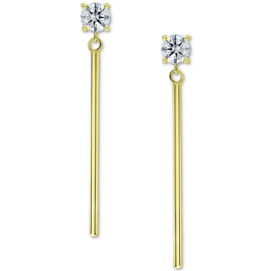 Brand new ๐ Giani Bernini Cubic Zirconia Vertical Bar Drop Earrings, Created For Macy's Gold Over Silver ๐ฅฐ 1 Brand new ๐ Giani Bernini Cubic Zirconia Vertical Bar Drop Earrings, Created For Macy's Gold Over Silver ๐ฅฐ