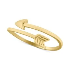 Outlet ✨ Giani Bernini Arrow Bypass Ring, Created For Macy's Gold Over Silver ✔️