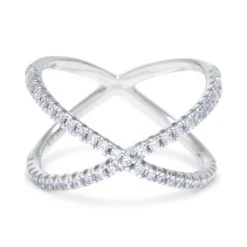 Cheapest ๐งจ Giani Bernini Cubic Zirconia Crisscross Statement Ring In Sterling Silver, Created For Macy's โค๏ธ