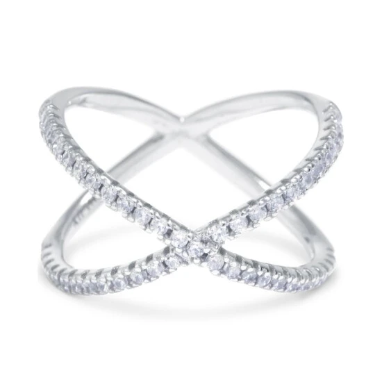Cheapest 🧨 Giani Bernini Cubic Zirconia Crisscross Statement Ring In Sterling Silver, Created For Macy's ❤️ 1 Cheapest 🧨 Giani Bernini Cubic Zirconia Crisscross Statement Ring In Sterling Silver, Created For Macy's ❤️