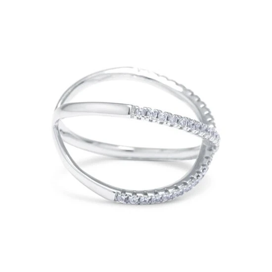 Cheapest 🧨 Giani Bernini Cubic Zirconia Crisscross Statement Ring In Sterling Silver, Created For Macy's ❤️ 2 Cheapest 🧨 Giani Bernini Cubic Zirconia Crisscross Statement Ring In Sterling Silver, Created For Macy's ❤️ - Image 2