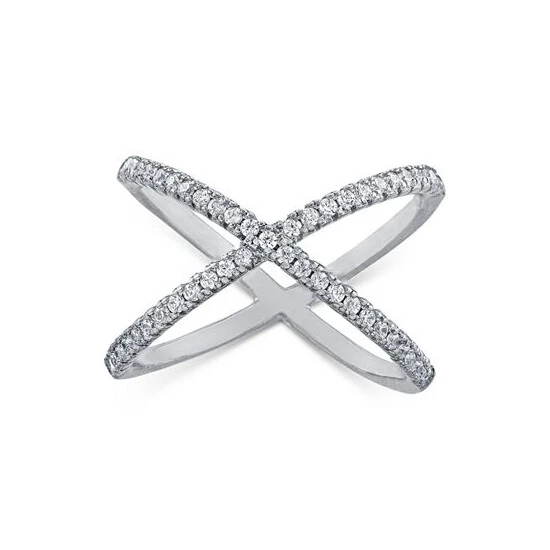 Cheapest 🧨 Giani Bernini Cubic Zirconia Crisscross Statement Ring In Sterling Silver, Created For Macy's ❤️ 3 Cheapest 🧨 Giani Bernini Cubic Zirconia Crisscross Statement Ring In Sterling Silver, Created For Macy's ❤️ - Image 3