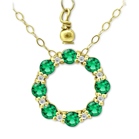 Wholesale 👏 Giani Bernini Lab-Created Green Quartz & Cubic Zirconia In 18k Gold-Plated Sterling Silver, 16 + 2 Extender, Created For Macy's ✔️ 1 Wholesale 👏 Giani Bernini Lab-Created Green Quartz & Cubic Zirconia In 18k Gold-Plated Sterling Silver, 16 + 2 Extender, Created For Macy's ✔️