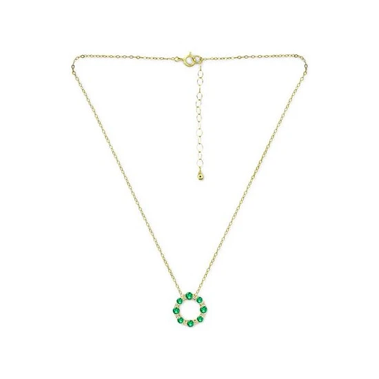 Wholesale 👏 Giani Bernini Lab-Created Green Quartz & Cubic Zirconia In 18k Gold-Plated Sterling Silver, 16 + 2 Extender, Created For Macy's ✔️ 3 Wholesale 👏 Giani Bernini Lab-Created Green Quartz & Cubic Zirconia In 18k Gold-Plated Sterling Silver, 16 + 2 Extender, Created For Macy's ✔️ - Image 3