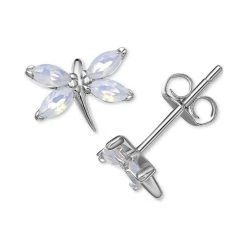 Cheapest ❤️ Giani Bernini Lab-Created Opal Dragonfly Stud Earrings In Sterling Silver, Created For Macy's 👍