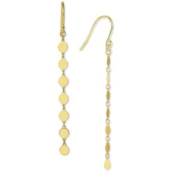Cheapest ๐ Giani Bernini Dangle Disc Drop Earrings, Created For Macy's Gold Over Silver ๐งจ