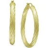 Buy 😀 Giani Bernini Medium Twist Tube Hoop Earrings In 18k Gold-Plated Sterling Silver, 1.57, Created For Macy's Yy 💯