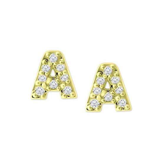 Discount ✔️ Giani Bernini Cubic Zirconia Initial Stud Earrings, Created For Macy's Sterling Silver A 🔔 3 Discount ✔️ Giani Bernini Cubic Zirconia Initial Stud Earrings, Created For Macy's Sterling Silver A 🔔 - Image 3