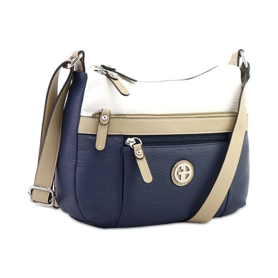 Hot Sale ⌛ Giani Bernini Colorblock Pebble Hobo, Created For Macy's Wht/oatmeal/nvy ⭐ 5 Hot Sale ⌛ Giani Bernini Colorblock Pebble Hobo, Created For Macy's Wht/oatmeal/nvy ⭐ - Image 5