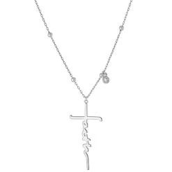 Buy 🤩 Giani Bernini Cubic Zirconia Faith Cross Pendant Necklace In Sterling Silver, 16 + 2 Extender, Created For Macy's ⭐