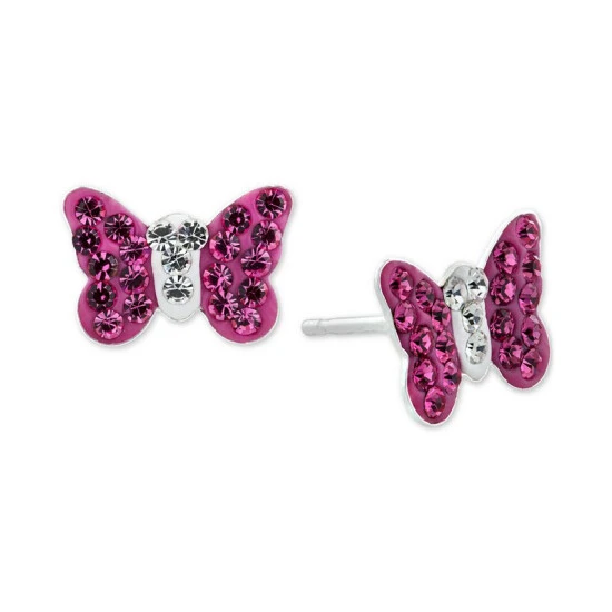 Brand new 🥰 Giani Bernini Crystal Pavé Butterfly Stud Earrings In Sterling Silver, Created For Macy's Multi ✨ 1 Brand new 🥰 Giani Bernini Crystal Pavé Butterfly Stud Earrings In Sterling Silver, Created For Macy's Multi ✨