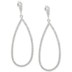 Buy โ๏ธ Giani Bernini Cubic Zirconia Pavรฉ Teardrop Drop Earrings In Sterling Silver, Created For Macy's โจ