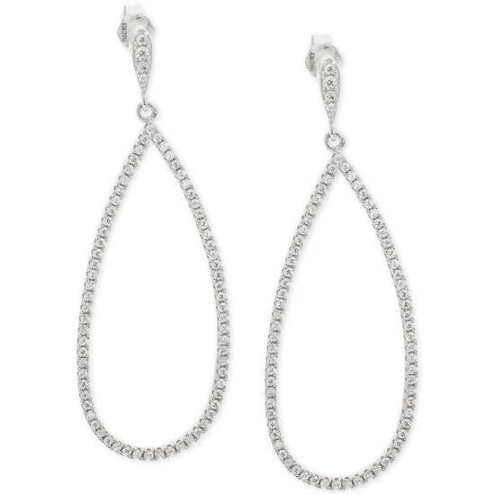 Buy ✔️ Giani Bernini Cubic Zirconia Pavé Teardrop Drop Earrings In Sterling Silver, Created For Macy's ✨ 1 Buy ✔️ Giani Bernini Cubic Zirconia Pavé Teardrop Drop Earrings In Sterling Silver, Created For Macy's ✨