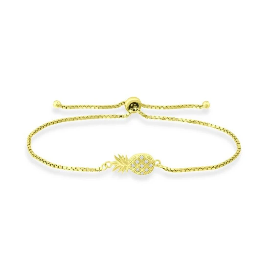 Coupon ✨ Giani Bernini Cubic Zirconia Pineapple Bolo Bracelet In 18k Gold-Plated Sterling Silver, Created For Macy's 18k Over Sterling Silver 🔥 1 Coupon ✨ Giani Bernini Cubic Zirconia Pineapple Bolo Bracelet In 18k Gold-Plated Sterling Silver, Created For Macy's 18k Over Sterling Silver 🔥