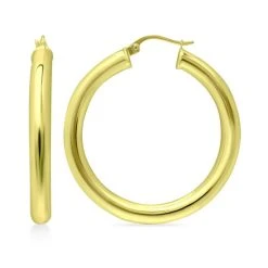 Buy 👍 Giani Bernini Polished Hoop Earrings, Created For Macy's Gold Over Silver 💯