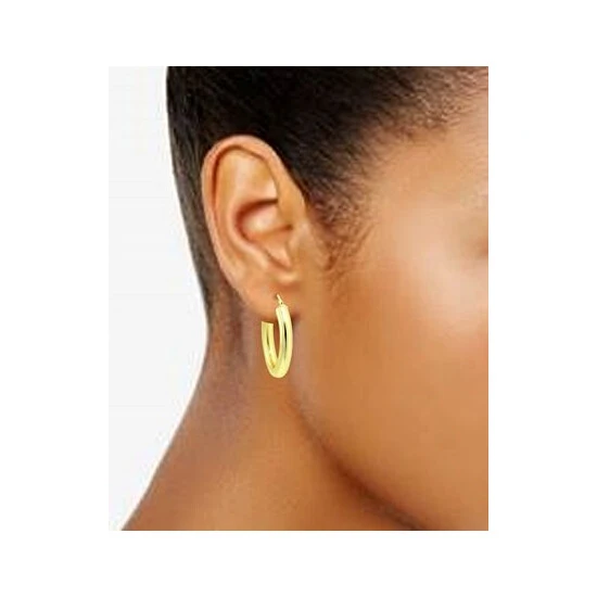 Buy 👍 Giani Bernini Polished Hoop Earrings, Created For Macy's Gold Over Silver 💯 2 Buy 👍 Giani Bernini Polished Hoop Earrings, Created For Macy's Gold Over Silver 💯 - Image 2