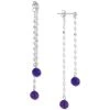 Budget ⭐ Giani Bernini Purple Quartz Front & Back Drop Earrings In Sterling Silver, Created For Macy's 👏