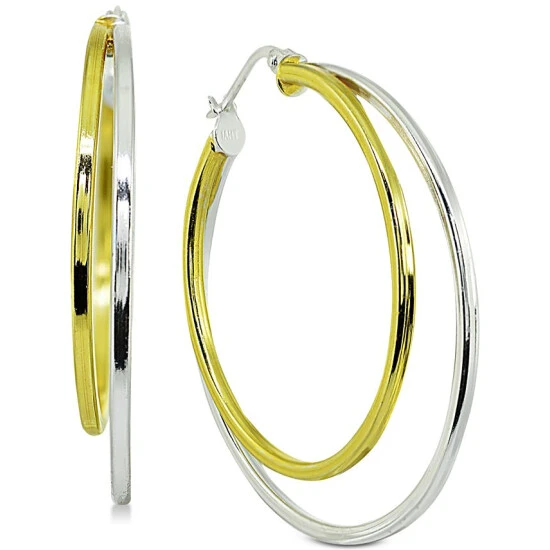 Outlet ๐ฅฐ Giani Bernini Medium Two-Tone Double Hoop Earrings In Sterling Silver & 18k Gold-Plated Sterling Silver, 1.5, Created For Macy's Silver/gold ๐ 1 Outlet ๐ฅฐ Giani Bernini Medium Two-Tone Double Hoop Earrings In Sterling Silver & 18k Gold-Plated Sterling Silver, 1.5, Created For Macy's Silver/gold ๐