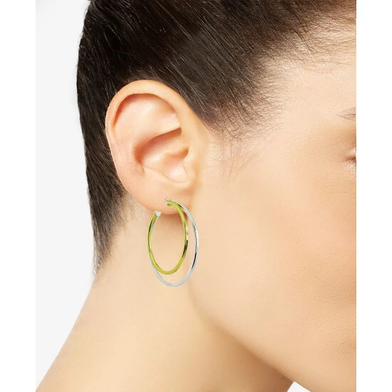 Outlet ๐ฅฐ Giani Bernini Medium Two-Tone Double Hoop Earrings In Sterling Silver & 18k Gold-Plated Sterling Silver, 1.5, Created For Macy's Silver/gold ๐ 2 Outlet ๐ฅฐ Giani Bernini Medium Two-Tone Double Hoop Earrings In Sterling Silver & 18k Gold-Plated Sterling Silver, 1.5, Created For Macy's Silver/gold ๐ - Image 2