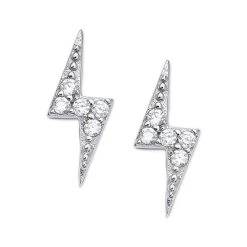 Brand new ❤️ Giani Bernini Cubic Zirconia Lightning Bolt Stud Earrings In Sterling Silver, Created For Macy's 😍 -Giani Bernini Shop unnamed file 2440